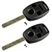 Key Fob Keyless Entry Remote Shell Case & Pad fits Honda 2008-2012 Accord / 2006-2013 Civic EX / 2009-2015 Pilot, Set of 2