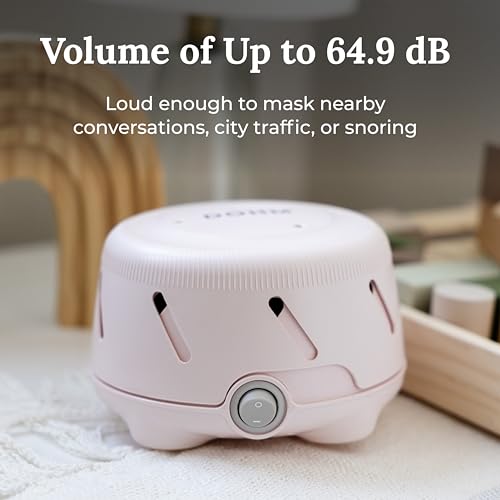 Yogasleep Dohm Uno White Noise Sound Machine, Natural Pink Noise from a Real Fan, Adjustable Tone & Noise Canceling for Office Privacy & Meditation, Sleep Aid for Travel, Baby & Adults (Pink) - Image 5