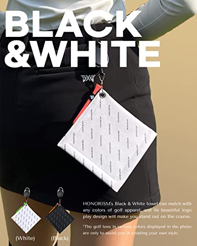 HONORISM Golf Towel with Retractable Clip and Tee Holder #TOP30