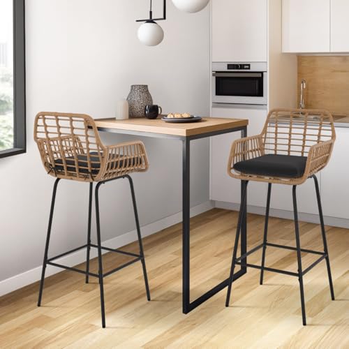 Tabourets x2 SUMMER rotin - vue 2