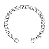 LinnaLove Stainless Steel Interchangeable Chain for Medical Alert id Bracelets for Women and Men (Figaro-5 in)