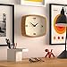 JONES CLOCKS® Movie Wall Clock | Rectangular Retro Clock | 10 inch | Mustard Yellow | Cool mid-Century Designer Look for Kitchen, Living Room or Office