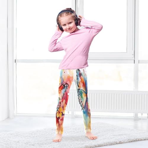 Toddler Girls Leggings Printed Yoga Pants Leggings Painting Colorful Butterfly for Kids4