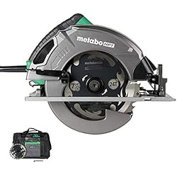 Metabo HPT 7-1/4-Inch Circular Saw Kit | 6,000 Rpm, 15-Amp Motor | Integrated Dust Blower | 24T Premium Framing/Ripping Blade | Single Handed Bevel Adjustment | C7SB3