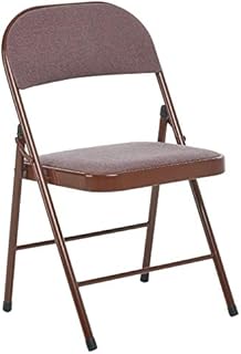 Bravich 4X Deluxe Grey Beige Fabric Cushion Folding Chair. Padded Seat, Comfortable Foldable Chairs For Desk, Office, Dressing Table, Extra Seat. Easy Fold & Storage For Any Room- 43.5 x 46 x 79.5 cm