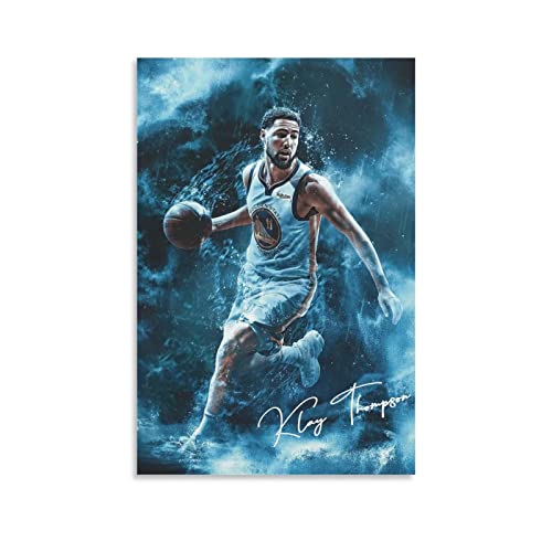 Toile Klay Thompson poster basket moderne pour déco salon ou bureau 60x90