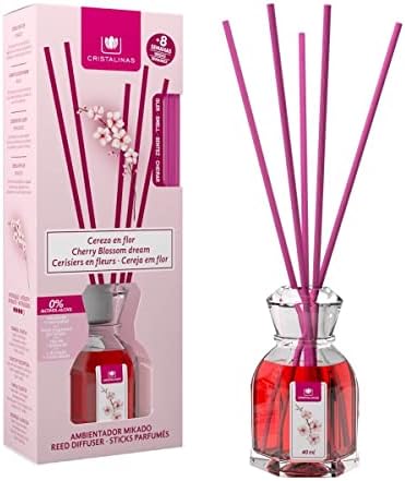 CRISTALINAS Air Freshener, Reed Diffuser, 40ml / 8 Weeks, 0% Alcohol, Sandalwood & Cedar, Pack of 3