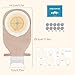 25 PCS Colostomy Bags, Ostomy Supplies,One Piece Drainable Ostomy Pouch with Hook and Loop for Ileostomy Stoma Care,15mm-65mm Cut to Fit