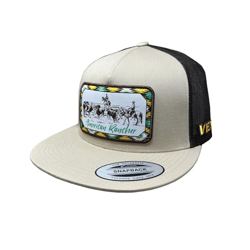 Image of Vexil American Rancher Adjustable Snapback Western Lifestyle Rodeo Southwest Inspired Meshback Hat