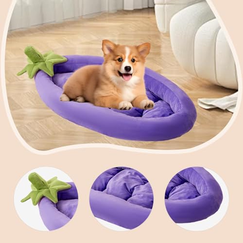 Lit chien confortable en flanelle et mousse L, matelas douillet et non glissant pour animal - 4