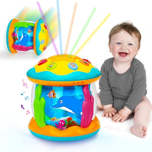 Zabawka dla dzieci od 1 roku życia z muzyką i światłem, muzyczna zabawka Montessori dla dzieci od 6, 9, 12, 18.