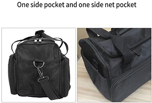 Zetiling Hairdressing Bag, Large Capacity Salon Handbag, Portable Hair Stylist Organizer, Hair Tools Bag with Scissors Holder, Makeup Cosmetics Tools Travel Bag, Black, 1.0 Count