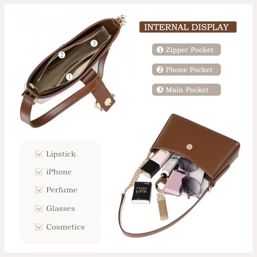 Bolso de cuero pequeño para mujer con correa ajustable miniatura 4