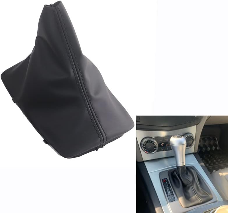 Automatic Leather Car Shift Gear Knob Lever Gaitor Boot Cover for M-ercedes B-ENZ W204 C204 C63 C300 C250 W207 A207 W212 2008 2009 2010 2011 2012 2013 2014
