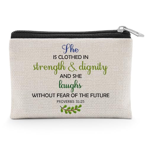 Religious Gifts for Women Christian Coin Purse Inspirational Gifts for Friend Bestie Spiritual Presents for Sister Daughter Mom Valentines Mothers Day Easter Ideas Present for Her Zipper Change Pouch
