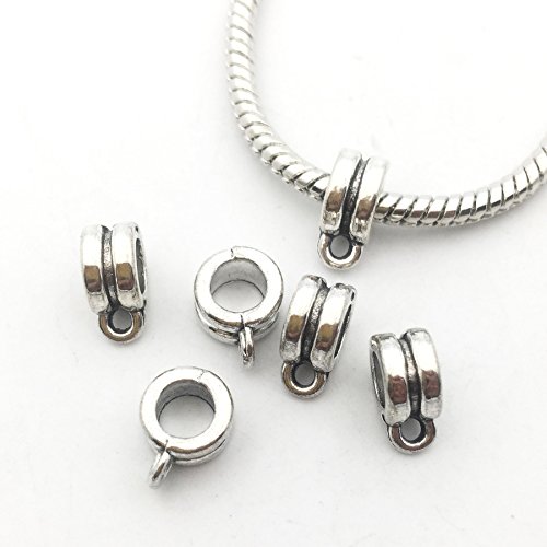 Ilovediybeads 100G (About 125Pcs) Mixed Tibetan Tube, Spacer Bail Bead Hanger Fit Charm European Bracelet Pendant (Antique Silver), 125 #TOP4