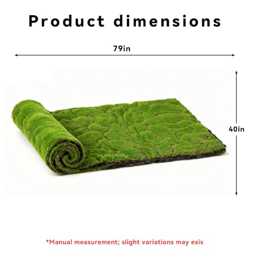 79" x 40"Artificial Moss Mat - Realistic Faux Green Moss Grass for Indoor & Outdoor Decor - Soft, Lush & Natural Looking Turf for Fairy Gardens, Home, Office, Patio, Wedding & DIY Crafts by NAHARO - Used condition - Image 7