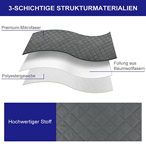 Recliner Chair Cover Pad with 6 Side Pockets - Image 3