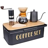 SOTECH Pour Over Coffee Maker Set Portable Pour Over Set-Manual Coffee Grinder...