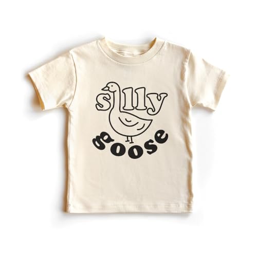 Silly Goose Toddler Shirt - Funny Farm Animal Top For Boys and Girls - Natural Toddler & Youth Tee - Main Image