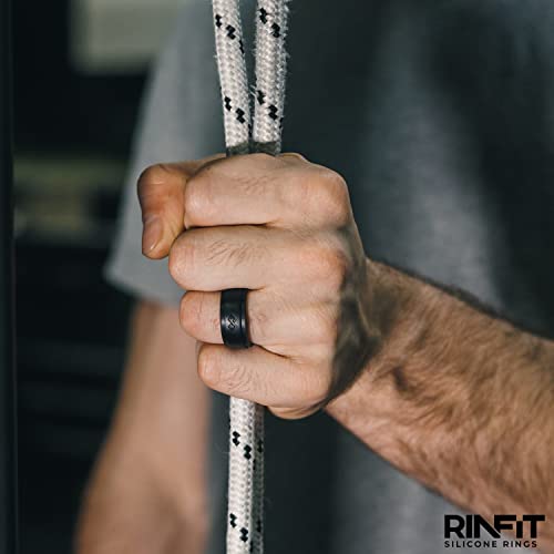 Rinfit Silicone Rings for Men 9mm Wide, 2mm Thick - Mens Rubber Wedding Bands - Infinity Silicone Rings for Him - Patented Design4