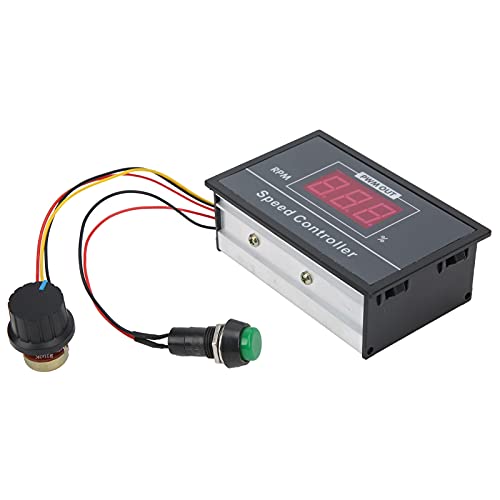 Aolidsive Motor Speed Controller, ABS and Aluminum Alloy PWM Speed Controller DC6 to 60V 0 to 30A with Digital Display Stepless Adjustment for Industrial DC Motor Conveyor Belt