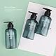 Segbeauty 3 x Duschflaschen, nachfüllbar, 300 ml Spender, Pumpflaschen für Badezimmer, Kunststoff, Lotionspender-Flaschen Flüssigkeit, Körperseife, Shampoo, Conditioner, Duschgel, Hotel, Zuhause, Blau