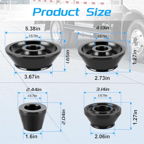 Image of Wheel Balancer Cone 40mm 4pcs Tire Balancing Machine Cones Set Hub Centric Adapter for Tire Balancing Machines, Universal Fit for Cars /SUVs /Trucks(40mm /1.57in)