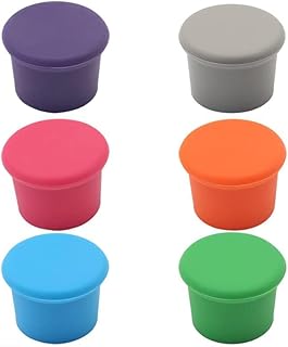 Airtight Seal & Reusable Silicone Wine/Beer Saver Bottle Stopper Covers - Easy to Use and Clean (Assorted, 6)