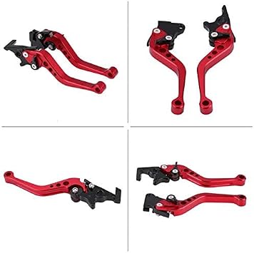 2 x Motorcycle Clutch Levers Brake Lever Brake Clutch Lever for Motorcycle 22mm Diameter (Red)