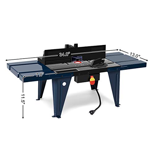 Goplus Electric Aluminum Router Table Wood Working Craftsman Tool Benchtop