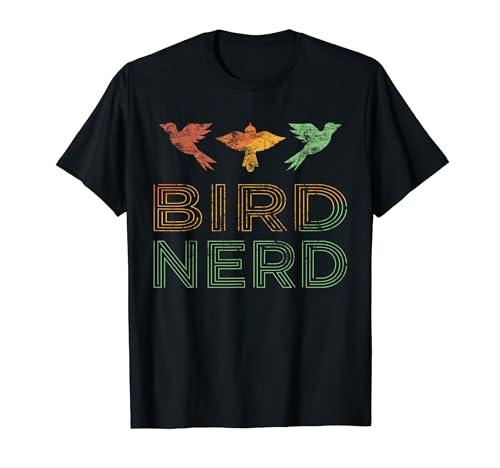 Pájaro Nerd Retro Vintage Aficionado Aves Observador Camiseta
