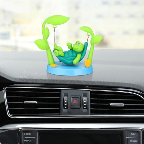 IMIKEYA Solar Wackelfigur Auto lustig Schwingende Schildkröte Ornament Solarbetriebene Figuren Auto Innenraum Wackelfigur für Dashboard Autodekoration