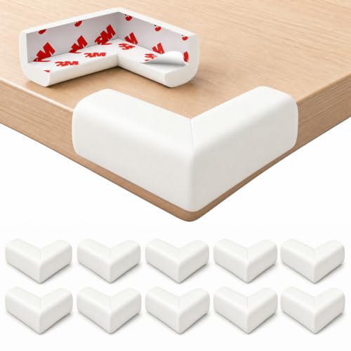 Pack de 10 Protectores de Esquina de Espuma en L, Blanco