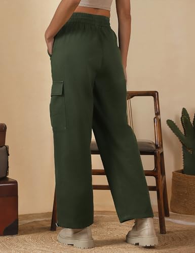 Image of FYLTR Women's Cargo Utility Trouser - 100% Cotton | Adjustable Hem | Drawstring Closure | Utility Pockets | Trousers for Women