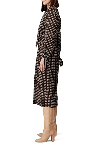 Image of Sweet Baby Jamie Rent The Runway Pre-Loved Geo Print Tie Neck Dress