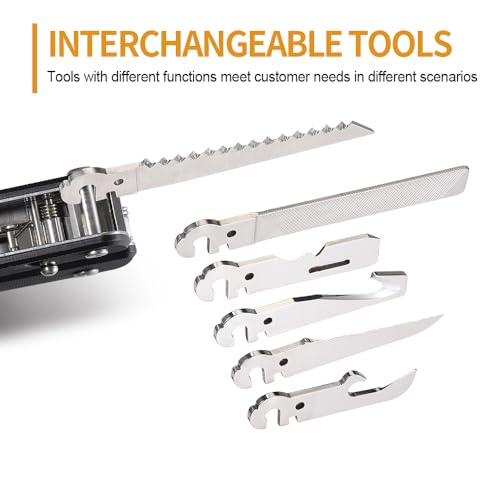 Outil multifonction modulaire avec pince fixe et ciseaux de taille compl&egrave;te interchangeables - 5