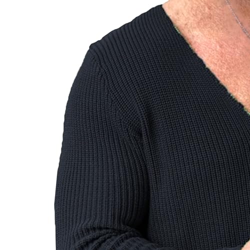 Men's Classic Slim Fit V-Neck Pullover Long Sleeve Knitted Ribbed Sweaters Lightweight Knit Jumper Sweater2