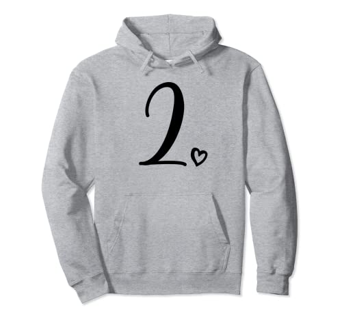 2º cumpleaños, para niñas, dos, número 2 años Sudadera con Capucha