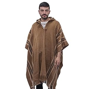 Gamboa Alpaka Poncho voor heren, winterponcho’s voor mannen, wollen poncho, pullover, fleeceponcho, deken, wol
