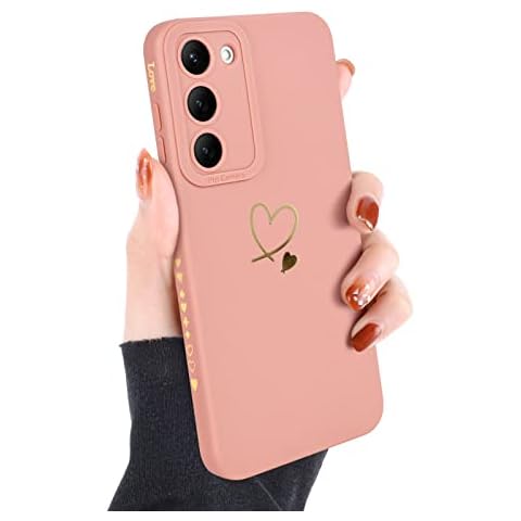 Newseego Compatible with Samsung Galaxy S23 Plus Case Girls Women, Cute Love Heart Pattern Phone Case Flexible Liquid Silicone Shockproof Protective Bumper Cover for Samsung Galaxy S23 Plus-Pink Cover