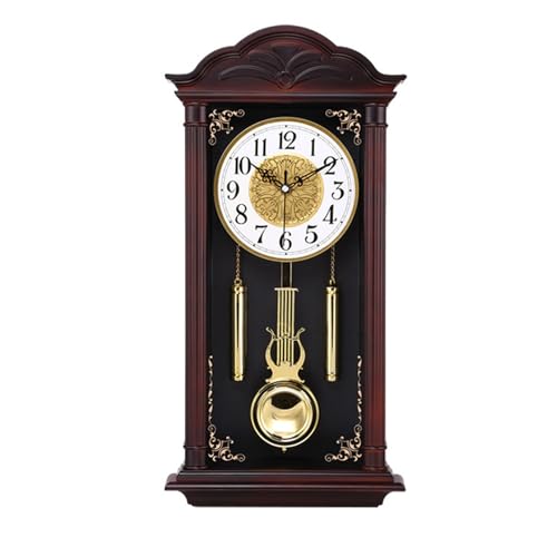 XYUERU Horloges de cheminée Vintage, horloges murales avec Pendule, Horloge à Pendule silencieuse à Piles, Horloge de cheminée for décoration de Chambre, décoration d'intérieur Classique for Salon