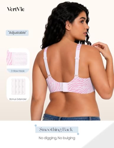 Image of Vertvie Jelly Wireless Bras for Women Push Up Plunge Seamless T-Shirt Bras No Underwire Supportive Full Coverage Bralettes