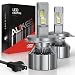 Aukee H4 LED Headlight Bulbs, 50W 6000K 10000 Lumens Extremely Bright (9003 Hi/Lo) CSP Chips Conversion Kit