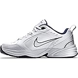 Flexionsschnitzereien Nike Herren Air Monarch Iv Sneaker, Weiß Midnight Navy Metallic Silver, 48.5 EU