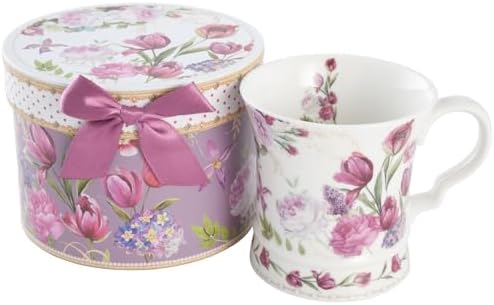 ロイヤルアーデン マグカップ ニューボーンチャイナ ギフト ボックス入り 電子レンジ対応 300ml フラワー 37670