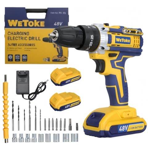 Furadeira/parafusadeira Impacto 48v Sem Fio 2 Bateria Maleta