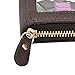 Qalvona Card Bag with, Mini Portable PU Wallet, Antimagnetic ID Card Holder, Lightweight - Durable Material, Large Capacity, Compact and Fashionable for Everyday Use (Brown)