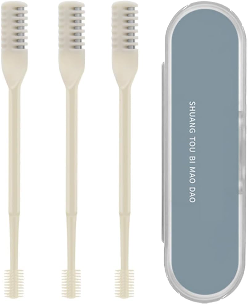 3pcs Nasal Hair Cutter with storage box, Double Sided Manual Nose Hair Trimmer Ear and Nose Hair Trimmer, 360 Degree Rotating Nose Hair Trimmer Nose Hair Plucker for man and woman