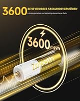 8 Pack Wiederaufladbare AA Lithium Akkus mit Ladegerät, 3600 mWh Hohe Kapazität Dual A Wiederaufladbare AA 1,5V Konstante Lithium Ionen Batterie mit integrierter Ladung und Box – Ansicht 2